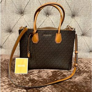 Michael Kors Mercer Large Logo Accordion Tote  like new used one night out.
